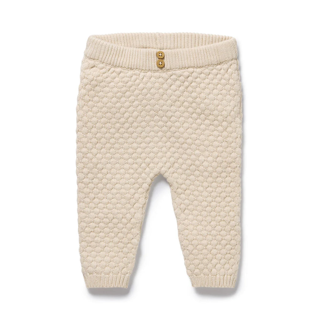 Wilson & Frenchy Cream Organic Knitted Bubble Legging