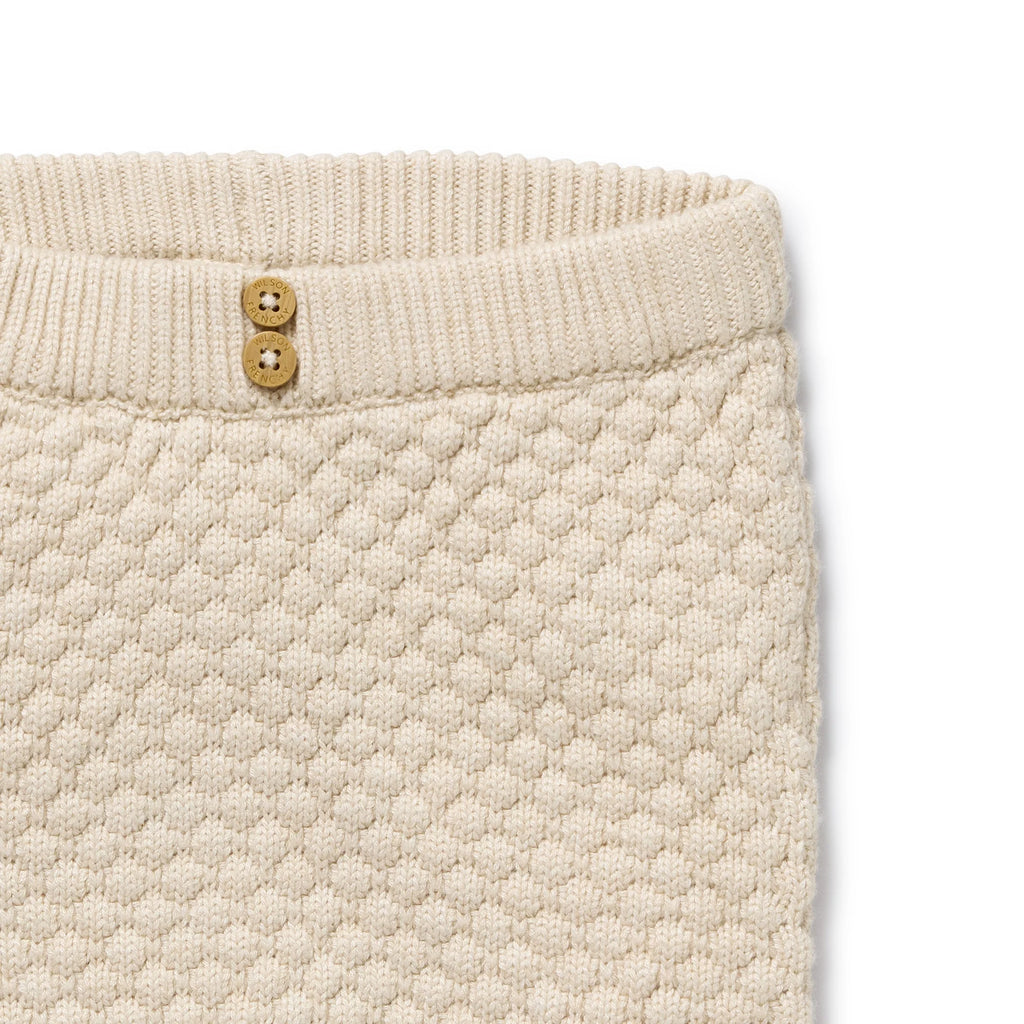 Wilson & Frenchy Cream Organic Knitted Bubble Legging