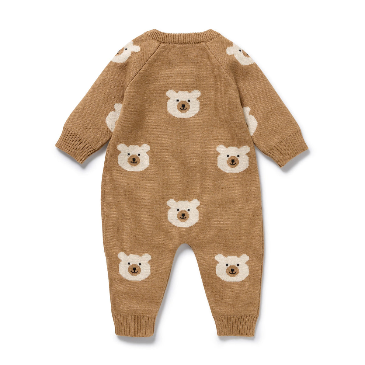 Wilson & Frenchy Beary Cute Organic Knitted Jacquard Growsuit