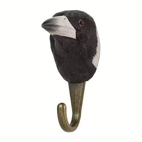 Hand-Carved Magpie Hook