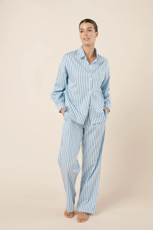 Gingerlilly Willow Cotton Stripe PJ Set - Blue
