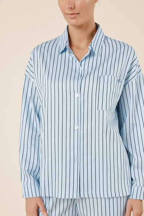 Gingerlilly Willow Cotton Stripe PJ Set - Blue