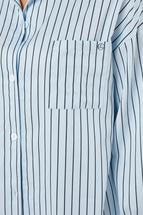 Gingerlilly Willow Cotton Stripe PJ Set - Blue