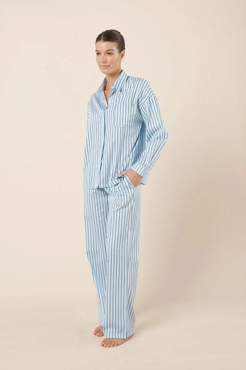 Gingerlilly Willow Cotton Stripe PJ Set - Blue