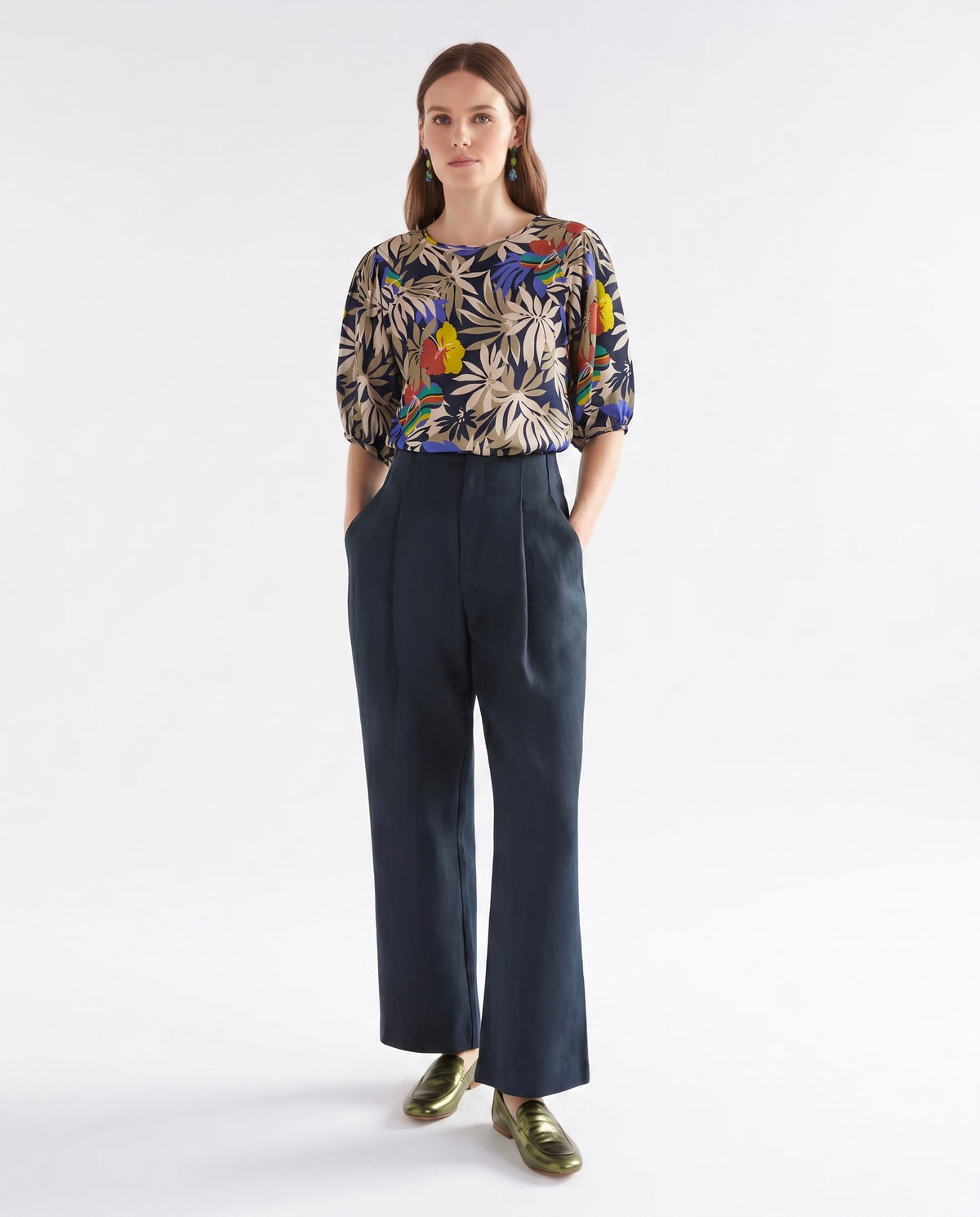 Olga de Polga Wildflowers Blouse - Black