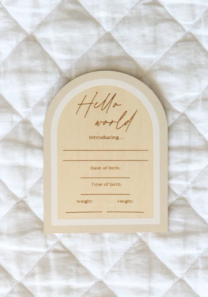 Wooden Milestone Cards & Birth Plaque
