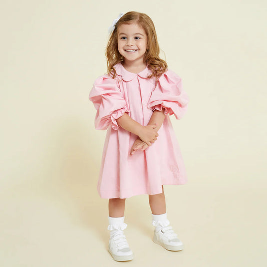 Scallop Collar Smock Dress - Almond Blossom