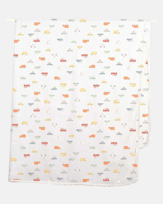 Toshi Muslin Wrap- Working Wheels