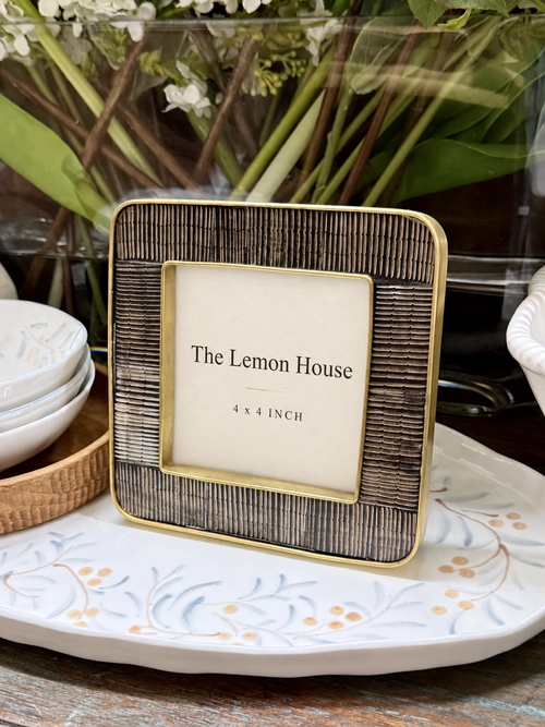 Anika Horn Photo Frame 4 x 4 angled view – The Lemon House