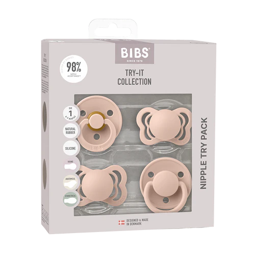 BIBS Dummies New Baby Try-It Collection - Blush