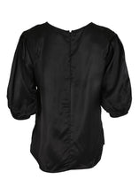 Load image into Gallery viewer, Lavender Fields Blouse Black in Satin Twill

