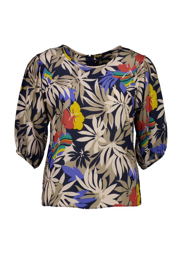 Olga de Polga Wildflowers Blouse - Black
