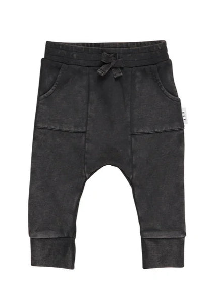 Huxbaby Vintage Black Pocket Drop Crotch Pant