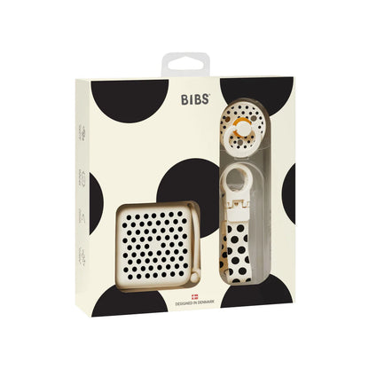 BIBS Gift Set, Soothe & Go - Polka Ivory/Black