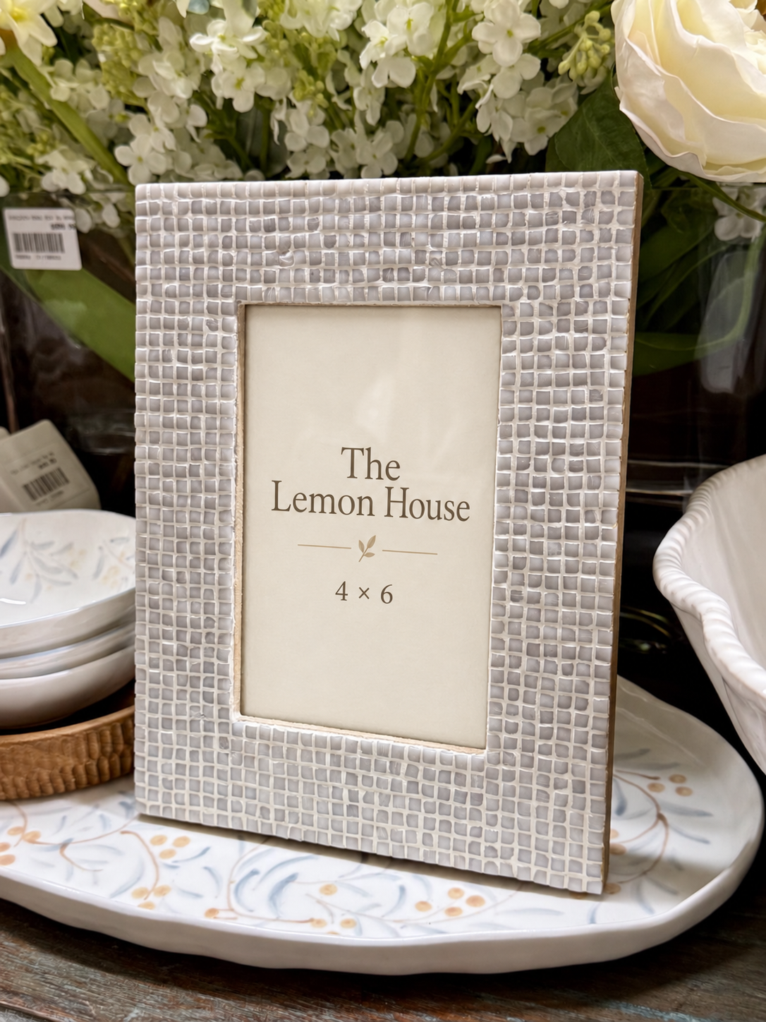 Cambria White Photo Frame 4 x 6 front view – The Lemon House