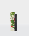 Five Raspberry & Rhubarb replacement Scent Stems beside their front-facing botanical packaging.