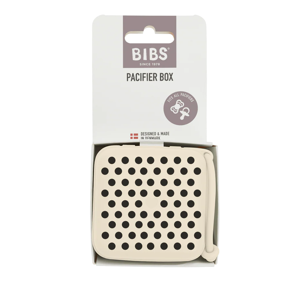 BIBS Pacifier Box - Polka Ivory/Black