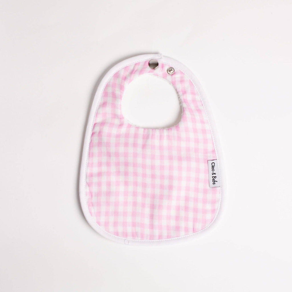 Baby Pink Gingham - Waterproof Classic Bib