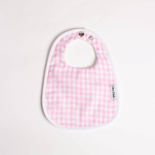 Baby Pink Gingham - Waterproof Classic Bib