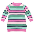 Korango A-line Striped Knit Dress - Green