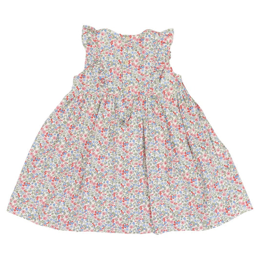 Korango Frill Smocked Dress Red Floral