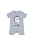 Huxbaby Yeti Short Romper - Grey Marle