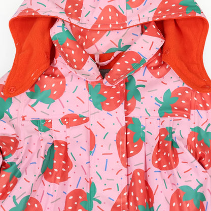 Korango Strawberries & Sprinkles Raincoat - Pink