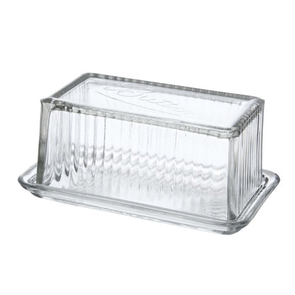 Glass Butter Dish with Lid