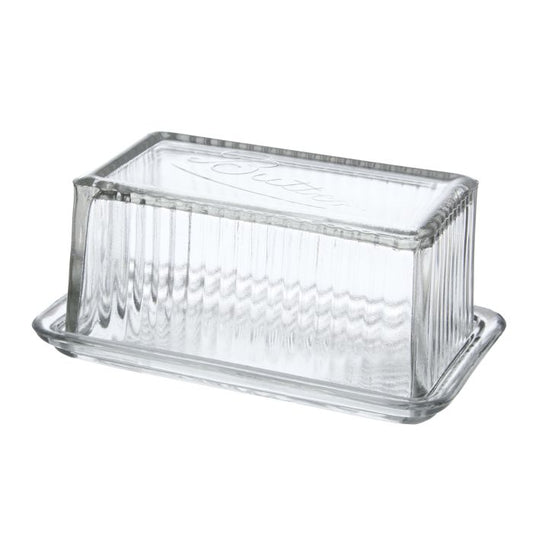 Glass Butter Dish with Lid