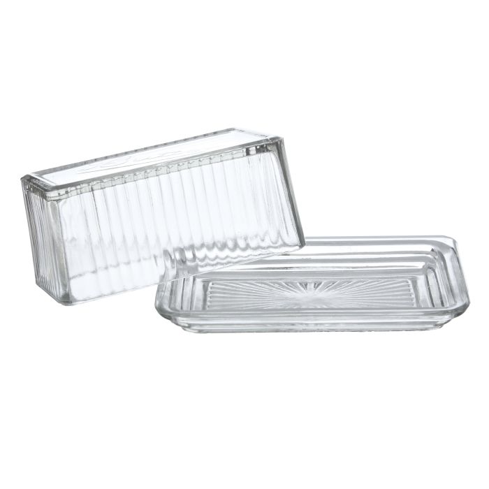 Glass Butter Dish with Lid