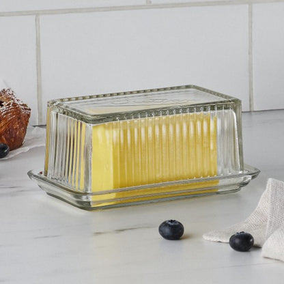 Glass Butter Dish with Lid