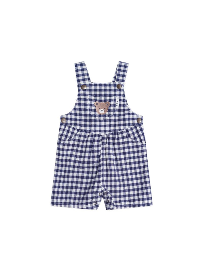 Huxbaby Check Short Overalls