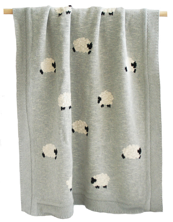 Baa Baa Baby Blanket - Grey