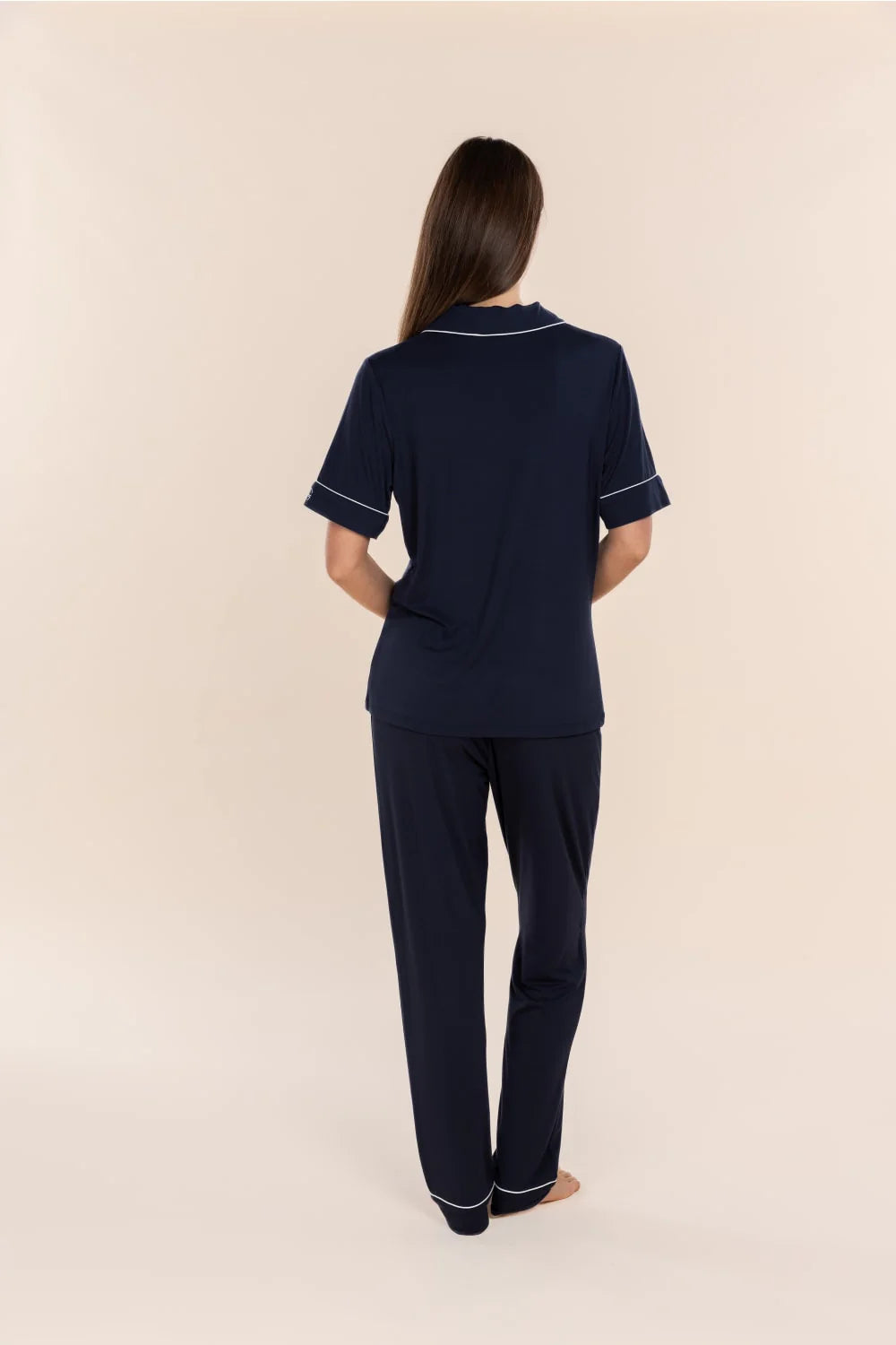 Gingerlilly Jenna Bamboo Long PJ Set - Navy