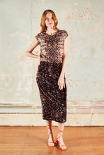 Load image into Gallery viewer, Jubilee Skirt Pink/Silver in Sequinned Velvet
