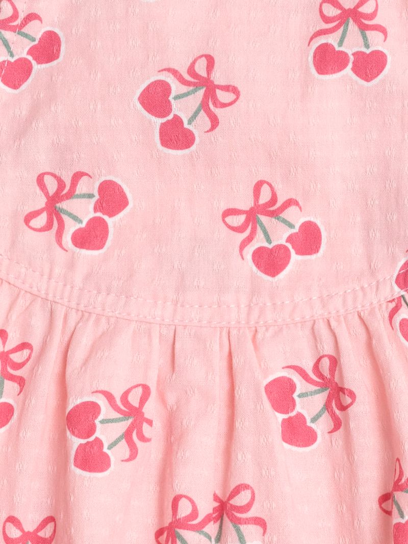 Huxbaby Cherry Pie Frilly Playsuit - Apricot