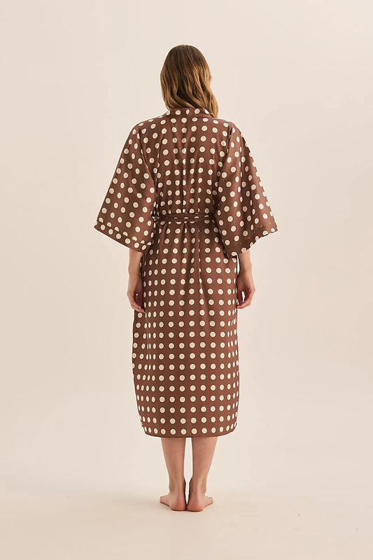Gingerlilly Lana Brown Spot Robe