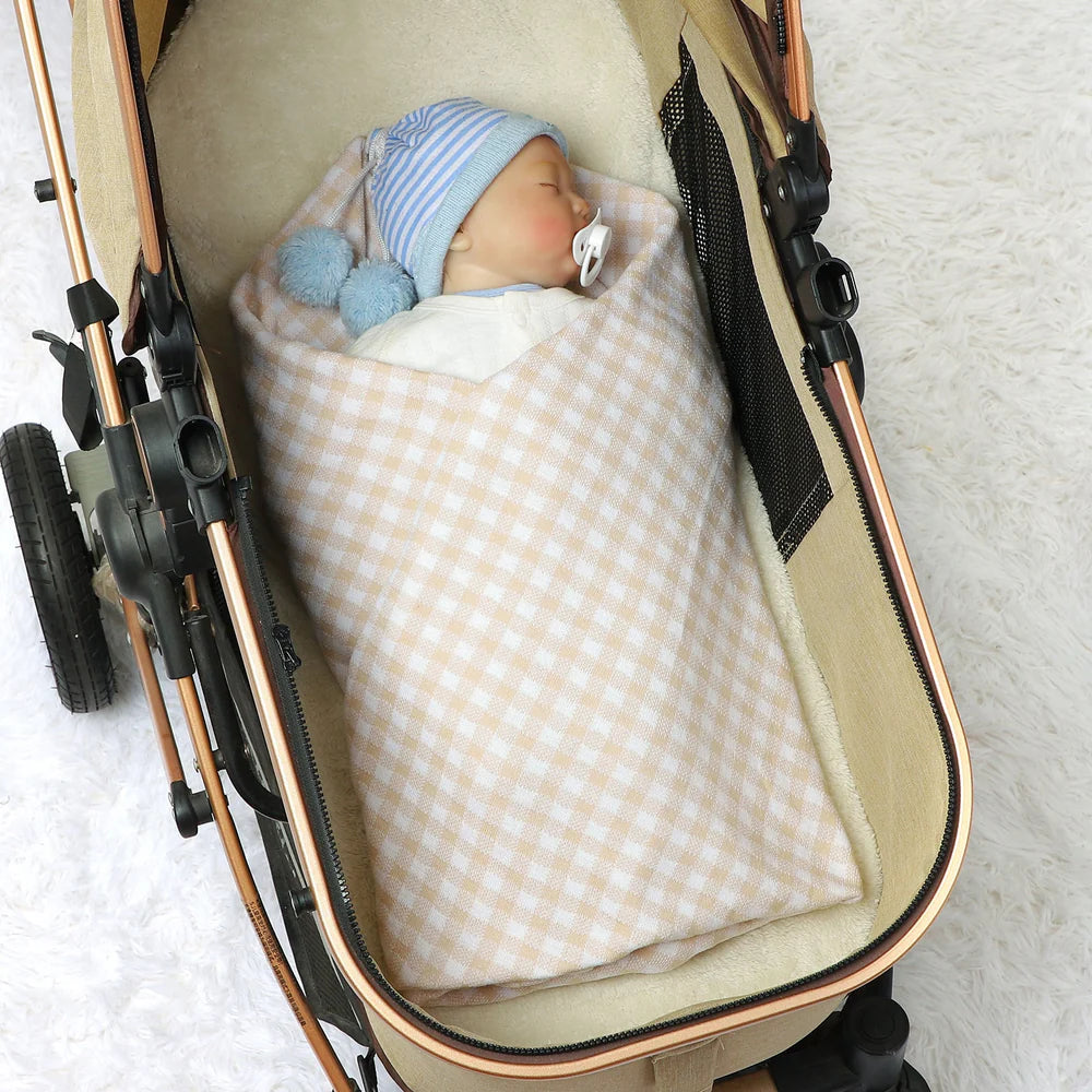 Gingham Baby Blanket | Nude