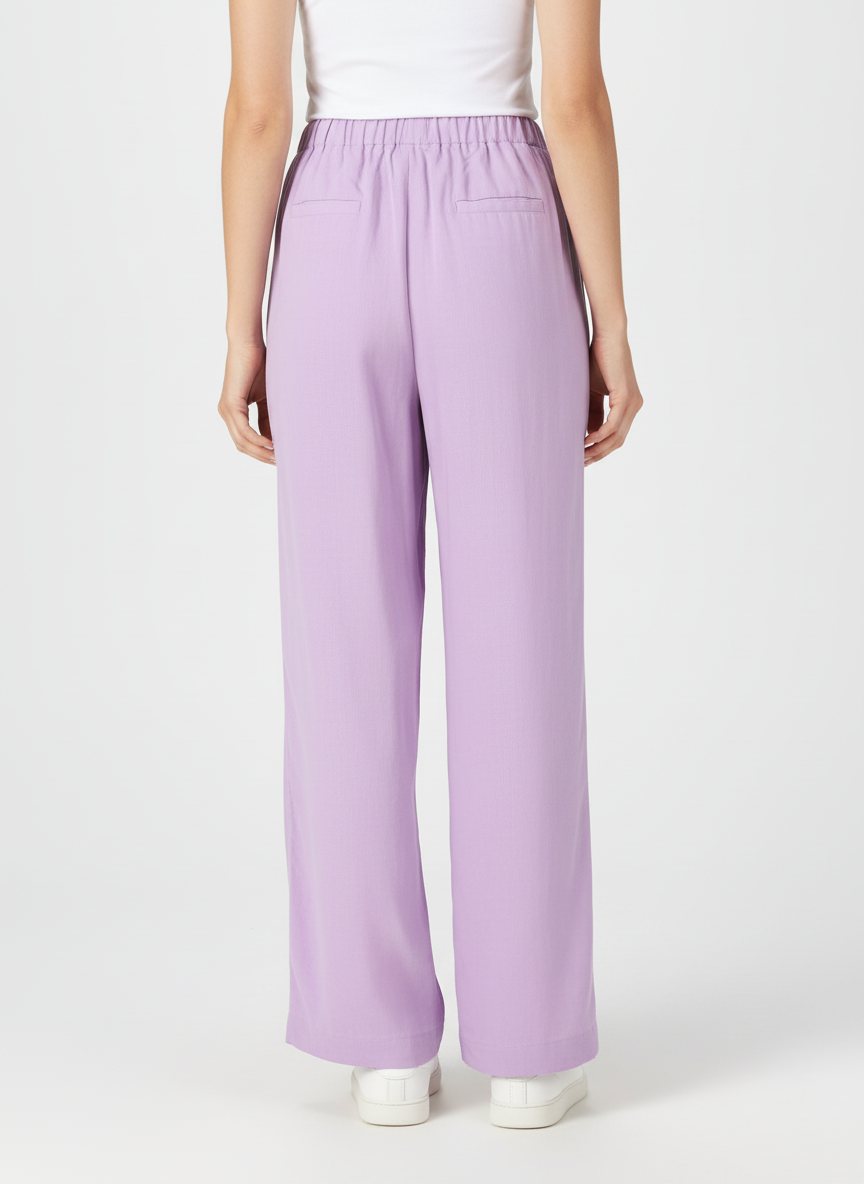 Olga de Polga Boheme Splendour Trousers Lilac in Linen Blend