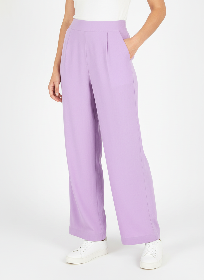 Olga de Polga Boheme Splendour Trousers Lilac in Linen Blend