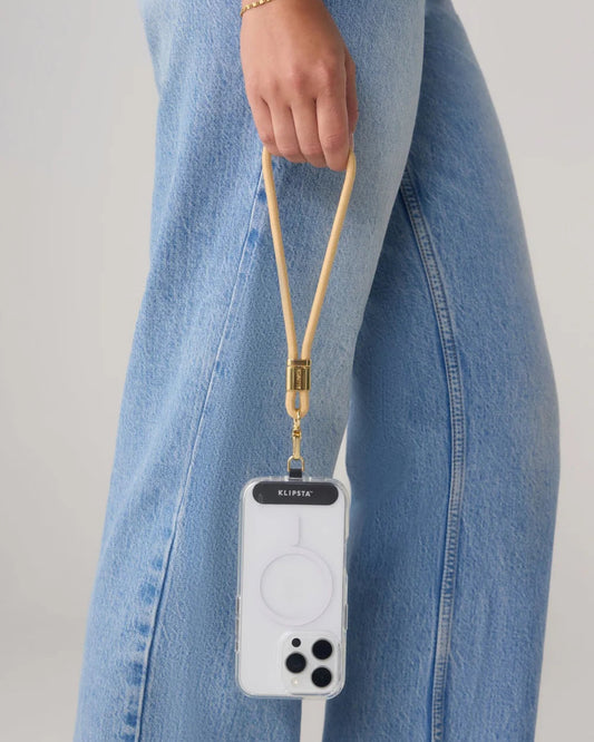 LOOP Phone Wrist Strap - Tan & Gold