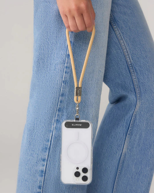 LOOP Phone Wrist Strap - Tan & Silver