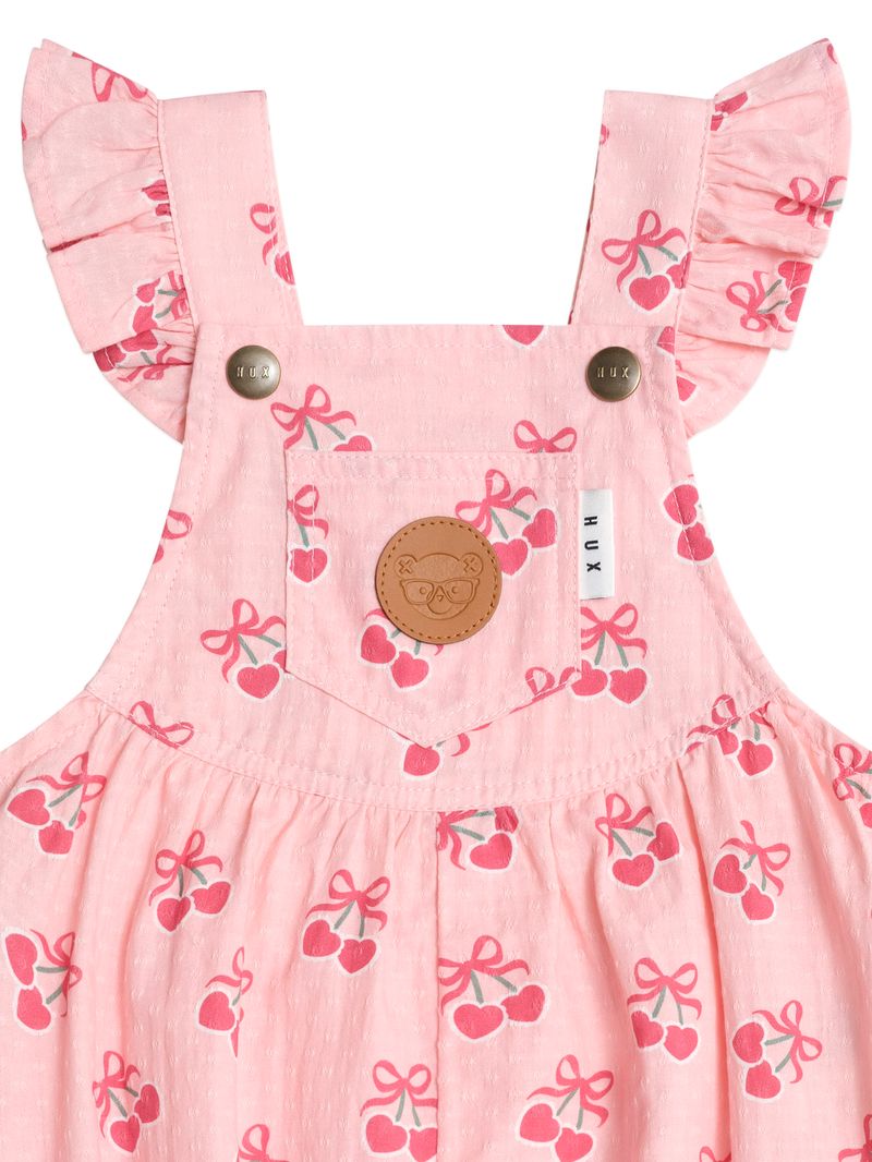 Huxbaby Cherry Pie Frilly Playsuit - Apricot