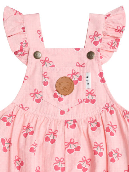 Huxbaby Cherry Pie Frilly Playsuit - Apricot