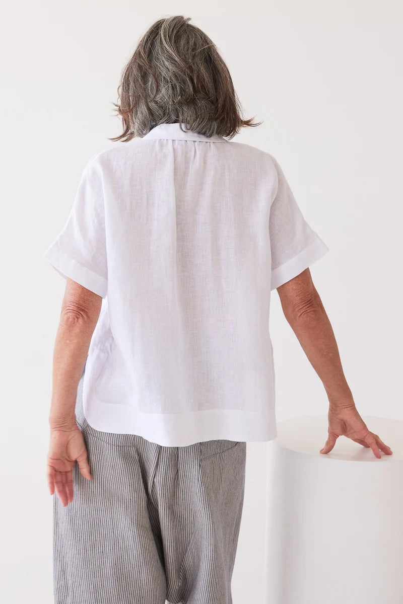 Eva's Sunday Lumi Collared Shirt - White