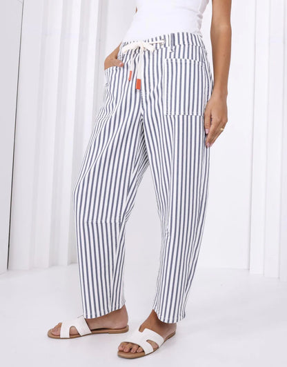 Carter Barrel Jean - Blue Stripe