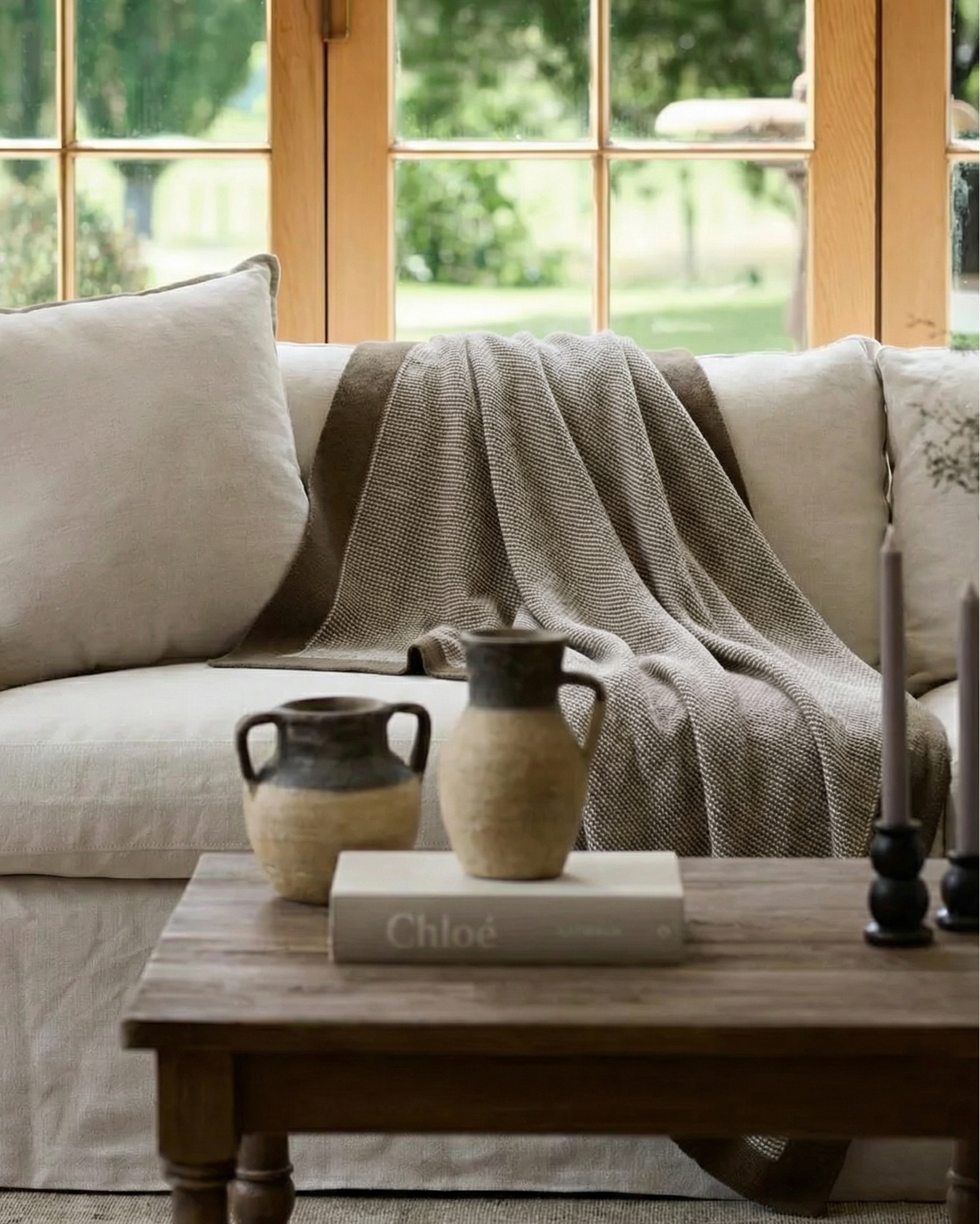 Chester Cotton Throw - Olive