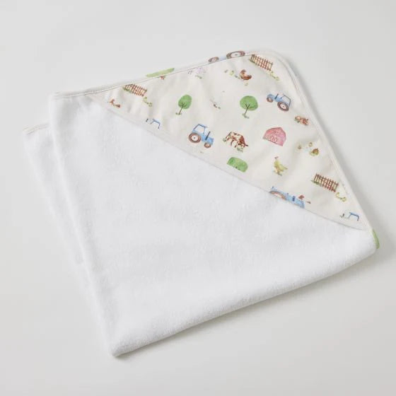 Barnyard Printed Jersey Hooded Towel