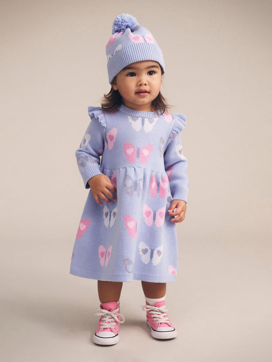 Huxbaby Fly Away Knit Dress | Forever Blue