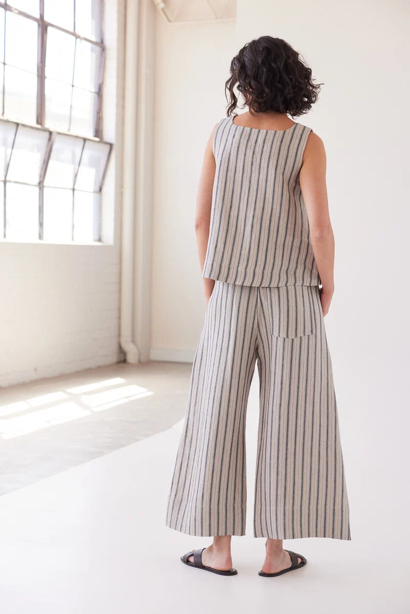 Eva's Sunday Oliver pant - Navy Stripe